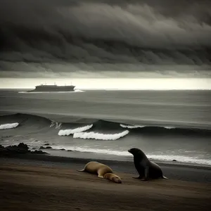 Seal on the Sandy Beach