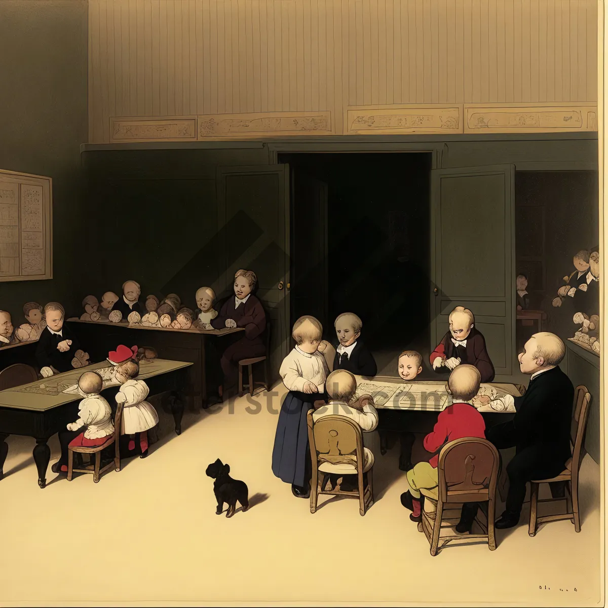 Picture of Professional teacher leading group discussion in classroom