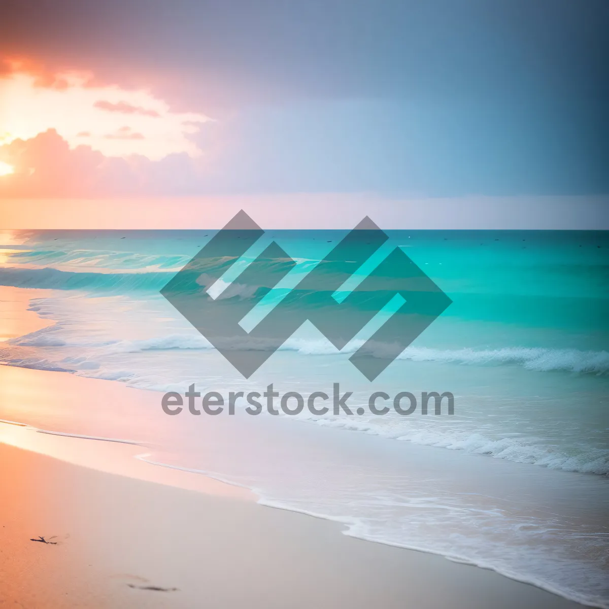 Picture of Serene Sunset on Tropical Beach