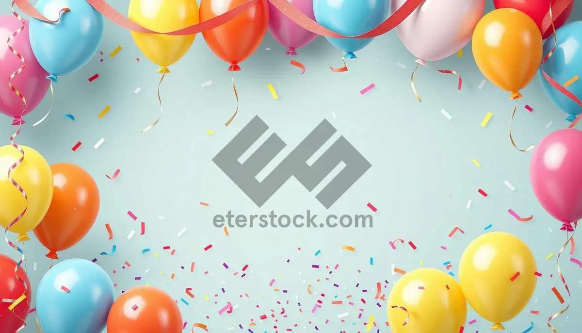 Picture of Colorful Birthday Celebration with Balloons, Confetti, and Fun