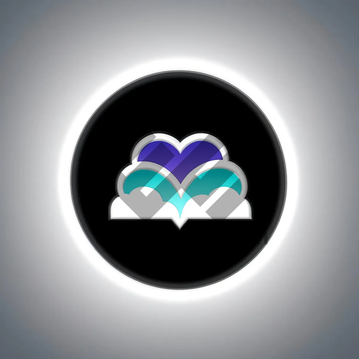 Picture of Shiny Round Glass Button Icon