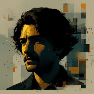 Happy person working on laptop at home