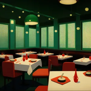 Modern Luxury Interior Design with Wood Furniture and Lamp