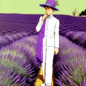 Lavender Purple Artichoke in Bountiful Field