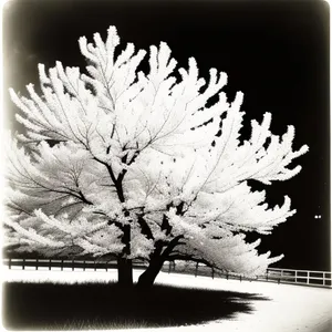 Frozen Floral Delight: Crystalized Cow Parsley in Winter Wonderland