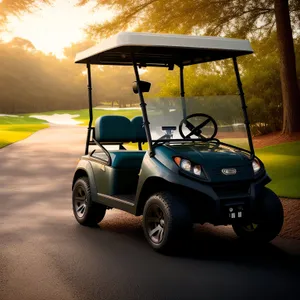 Golf Cart on the Green