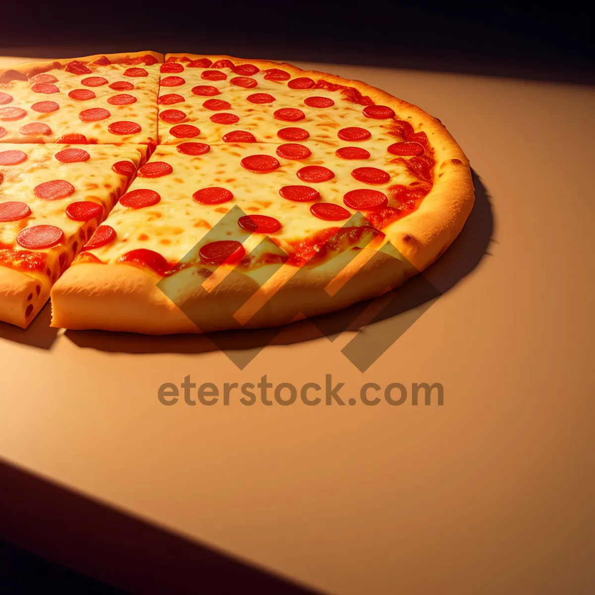 Picture of Delicious Pizza with Mouthwatering Toppings