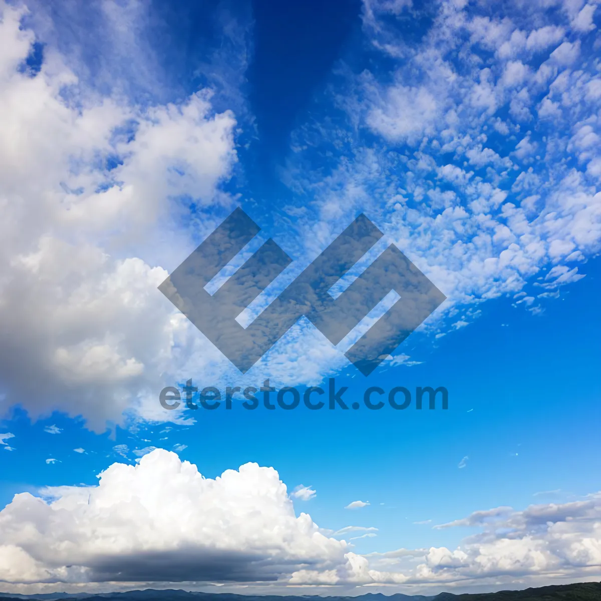 Picture of Vibrant Summer Skies: Bright Sunlight, Azure Clouds