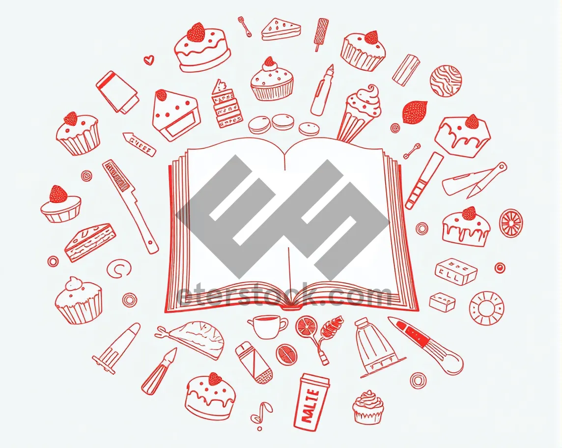 Picture of Floral heart design for greeting card illustration.