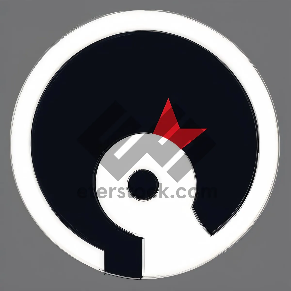 Picture of Sleek Black Lookout Circle Icon Design