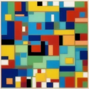 Colorful geometric 3D square mosaic art design