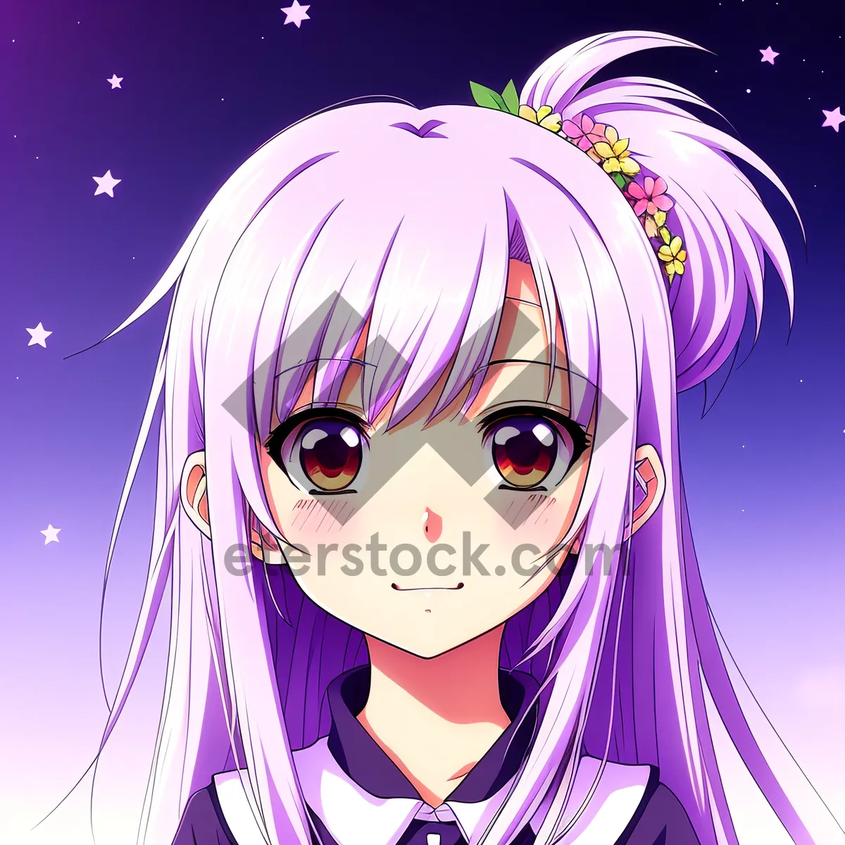 Picture of Magical Celestial Hair Charm: Artistic Fashion Model
