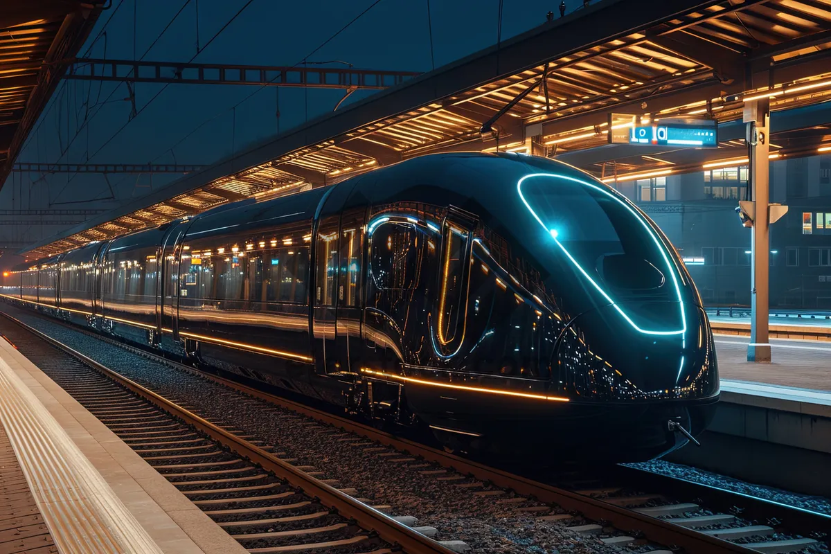 Picture of Urban Subway Train Station in Fast Motion