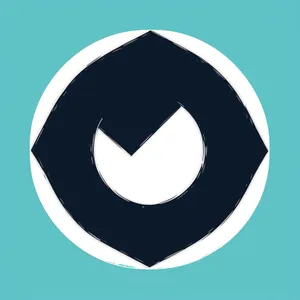 Round Moon Symbol Graphic Button