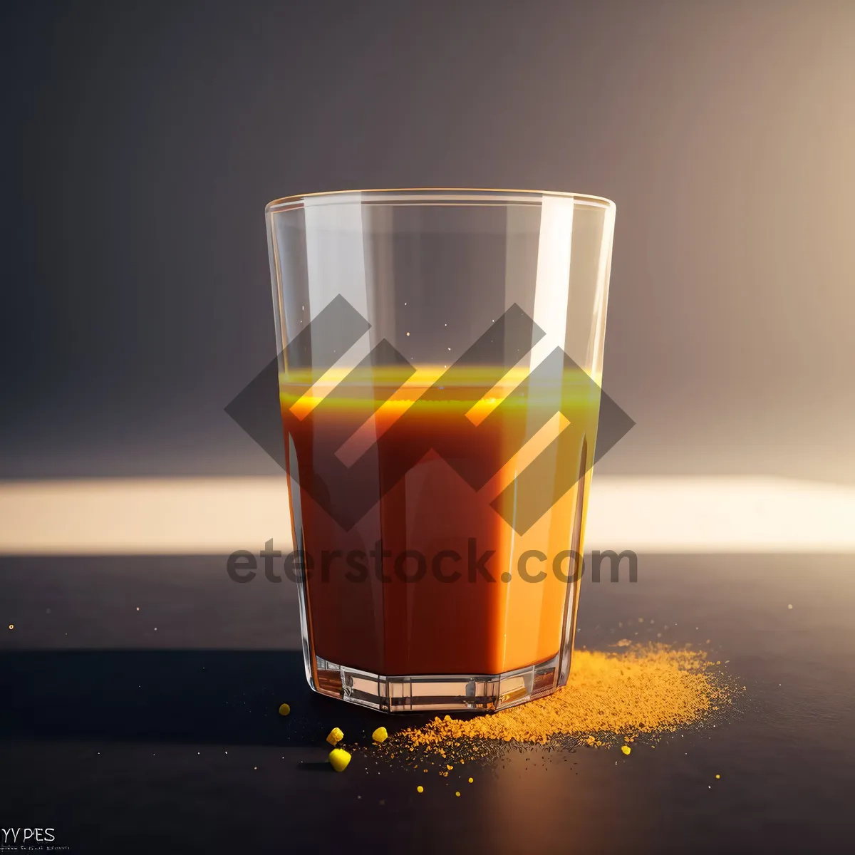 Picture of Frothy Lager Beer in Yellow Glass Mug