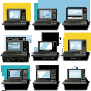 Digital Technology Set of Business Icons