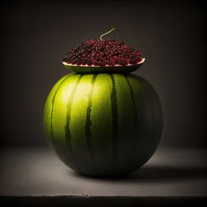 Shiny Pumpkin Decoration Sphere: Festive Squash-Style Ball