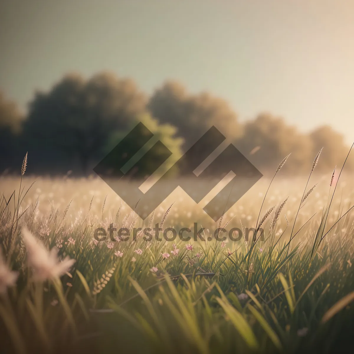 Picture of Golden Wheat Field Under Summer Sky