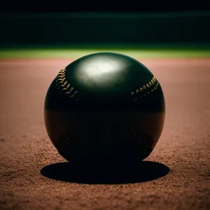 Baseball and Croquet Equipment Ball on Display