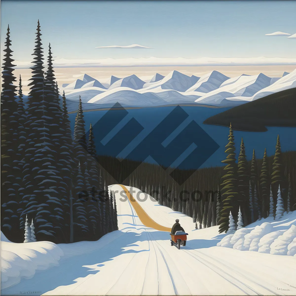 Picture of Alpine Ski Resort in Winter Wonderland