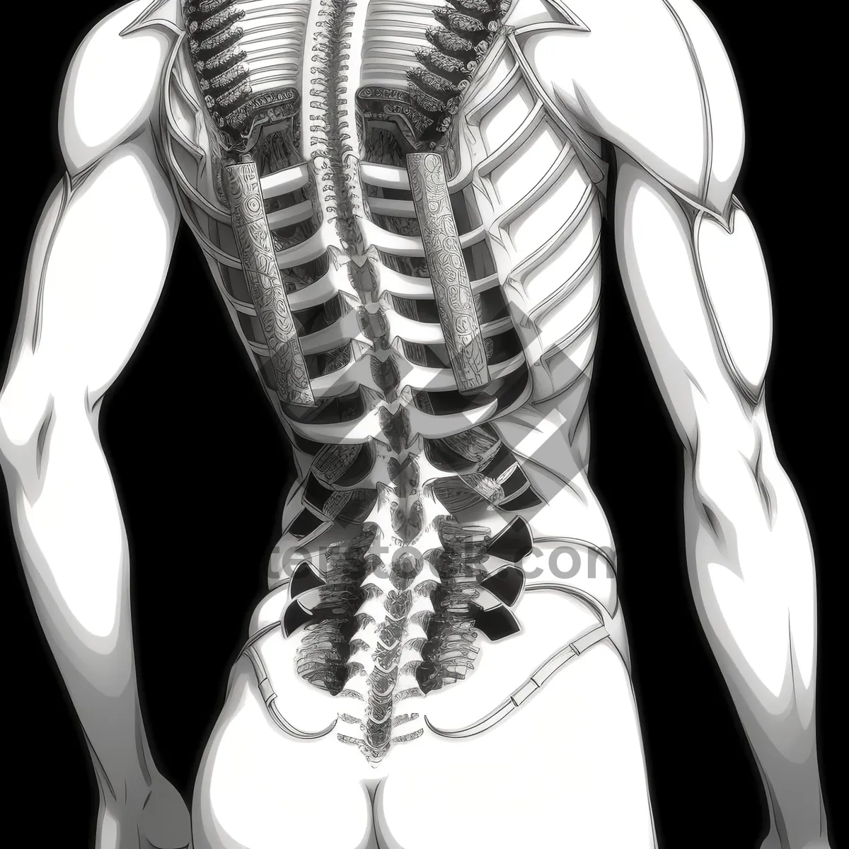 Picture of Medical Skeleton X-Ray Anatomy - Detailed Human Spine