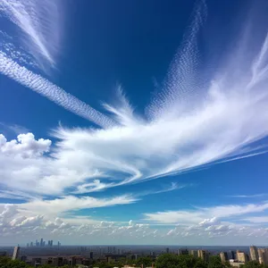 Vibrant Beam of Light in Fantasy Sky