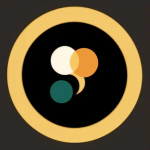 Shiny Button Set - Vibrant Orange Circle Icons