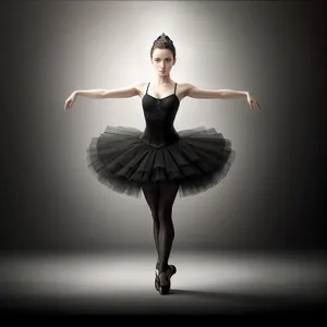 Graceful Ballerina in Mid-Air Dance Leap