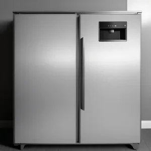 Modern White Refrigerator in Empty Interior