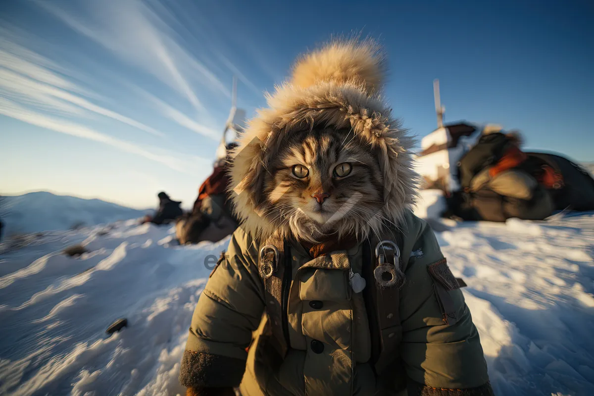 Picture of Fluffy Gray Kitty with Cute Whiskers