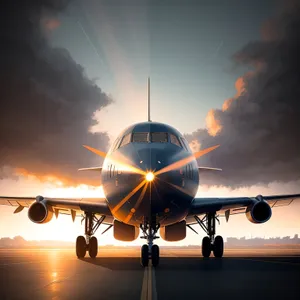 Jet Aircraft Soaring Through the Sky