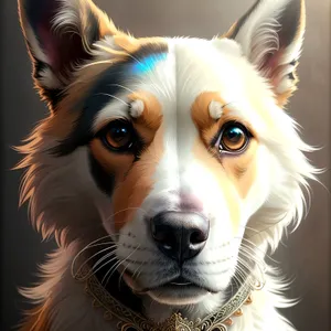 Adorable Border Collie with Expressive Brown Eyes