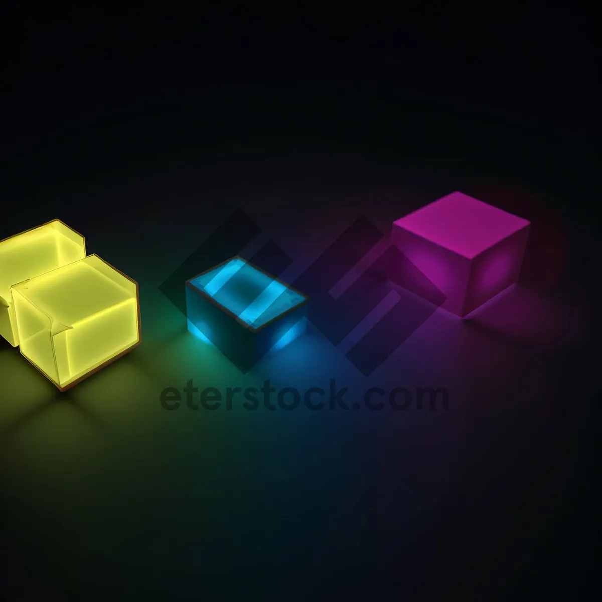 Picture of Shiny 3D Square Glass Icon Set