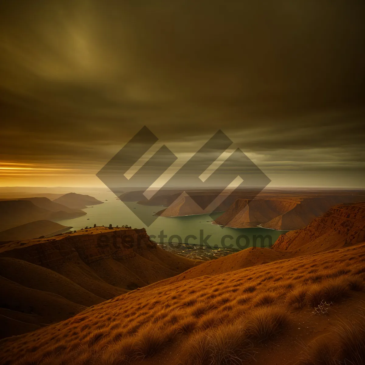 Picture of Golden Sunset Over Sand Dunes