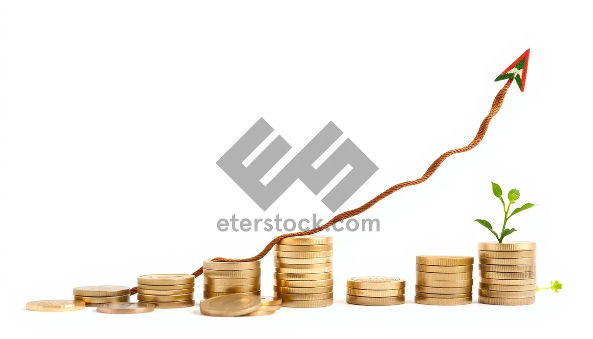 Picture of Golden coins stack representing financial success and wealth