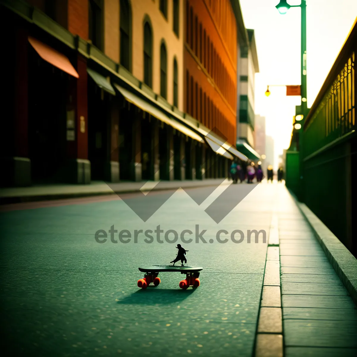 Picture of Canal Cityscape with Gondola and Bridge