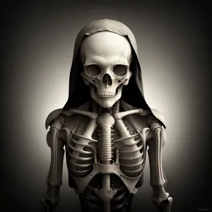 Anatomical Skull Bust - Medical Skeleton Sculpture