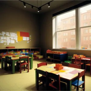 Modern and Contemporary Classroom Interior with Stylish Furniture