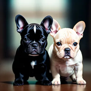 Adorable Bulldog Puppy with Wrinkles - Purebred Pet Portrait