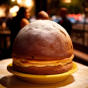 Delicious Cheeseburger Sandwich on Freshly Baked Bread