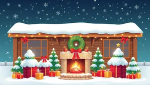 Winter Holiday Snowman Celebration Decoration Icon