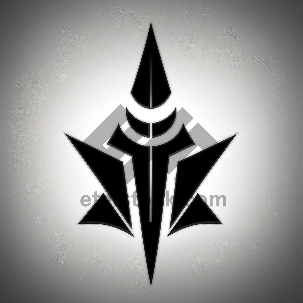 Picture of Decorative Art Icon: Graphic Design Symbol with Star Heraldry