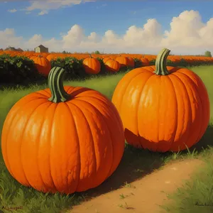 Colorful Autumn Harvest Pumpkins for Thanksgiving Decoration.