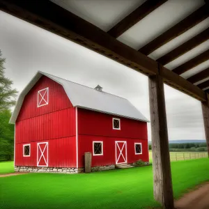 Rustic Country Barn with Old Architecture