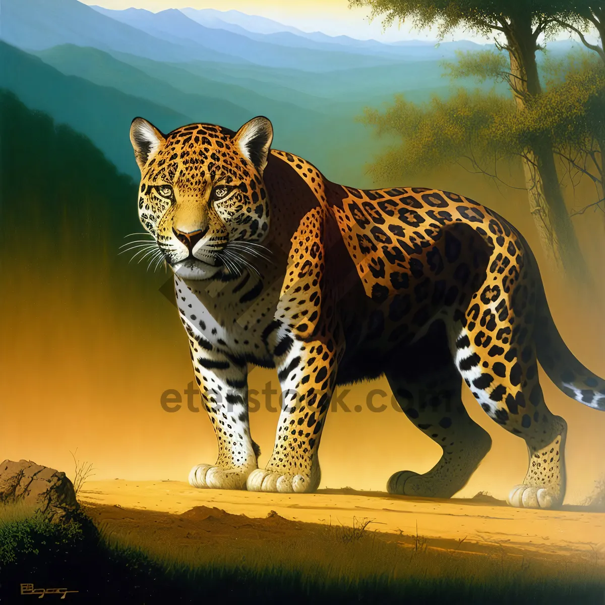 Picture of Fierce Feline: Majestic Leopard in the Wild