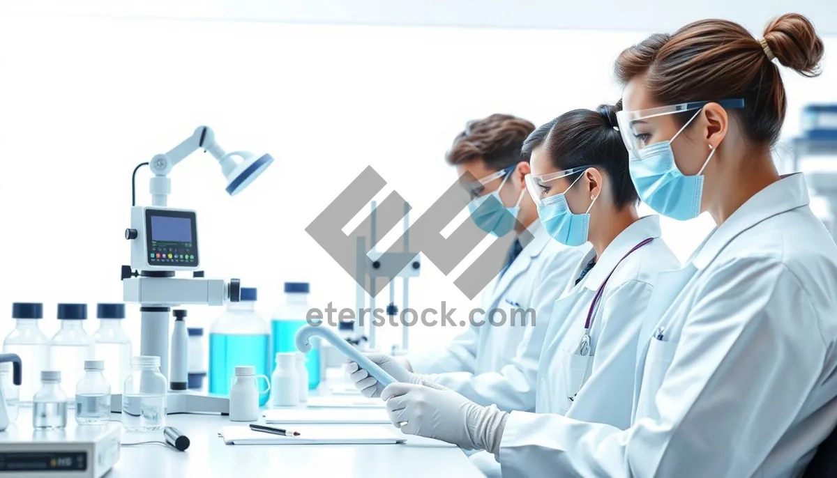 Picture of Smiling male professional doctor in clinic with lab coat