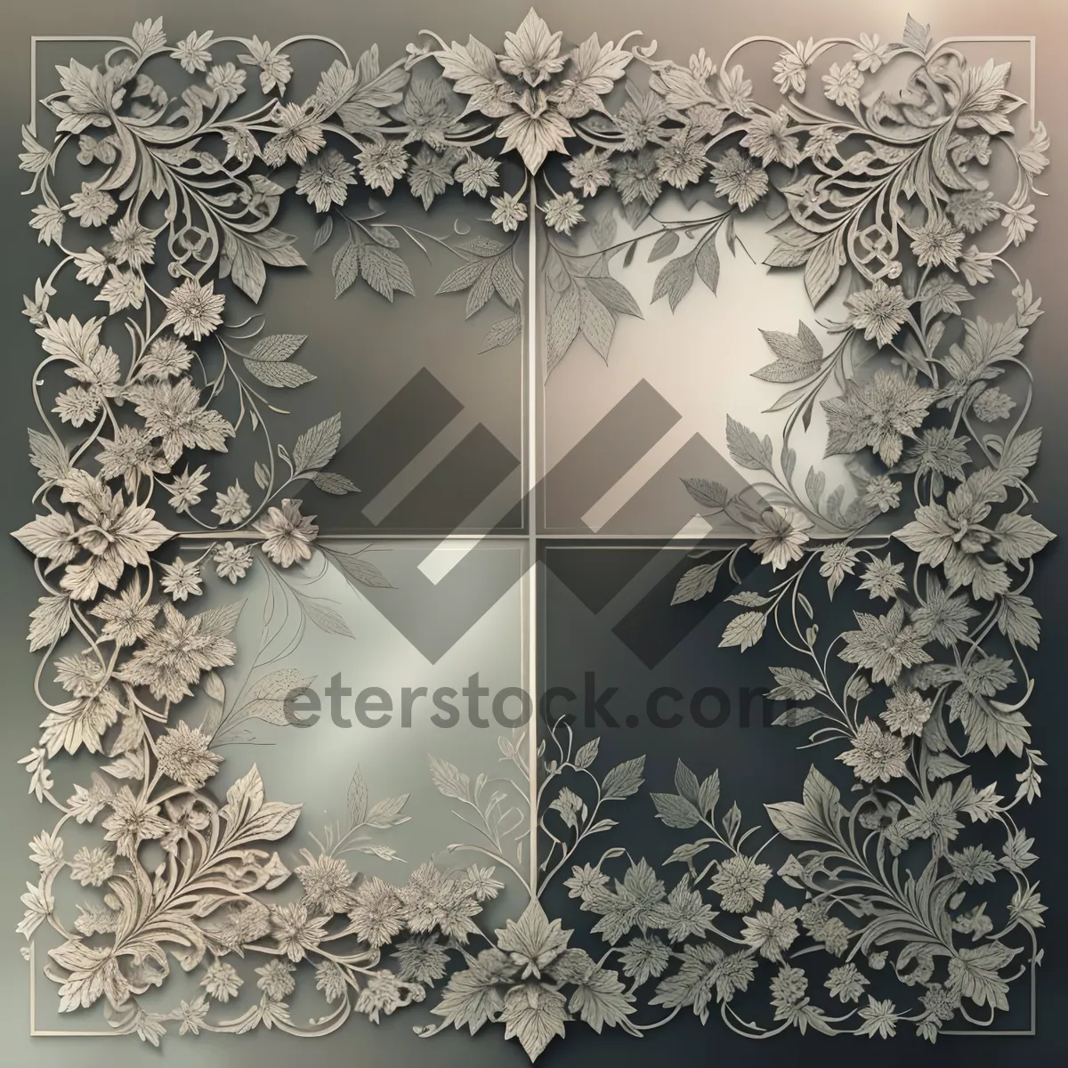 Picture of Vintage Floral Damask Wallpaper Design