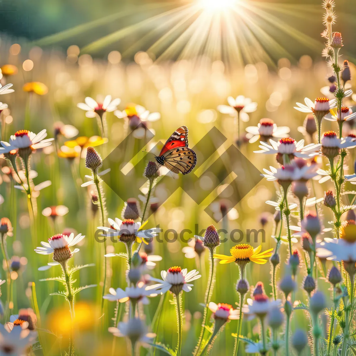 Picture of Summer garden bloom of tulip flowers