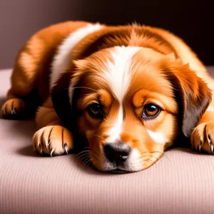 Adorable Brown Toy Spaniel Puppy - Studio Portrait