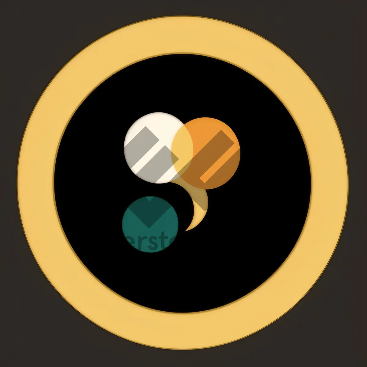 Picture of Shiny Button Set - Vibrant Orange Circle Icons